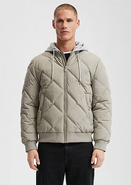 QS Winterjacke Outdoor-Jacke Wattierte Bomberjacke mit abnehmbarer Jerseyka günstig online kaufen