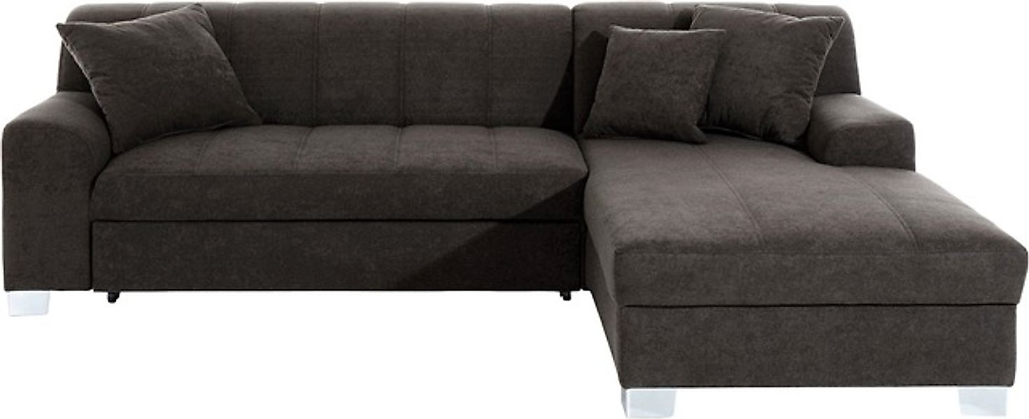 DOMO collection Ecksofa »Turah incl. Zierkissen, moderne Steppung, auch in günstig online kaufen