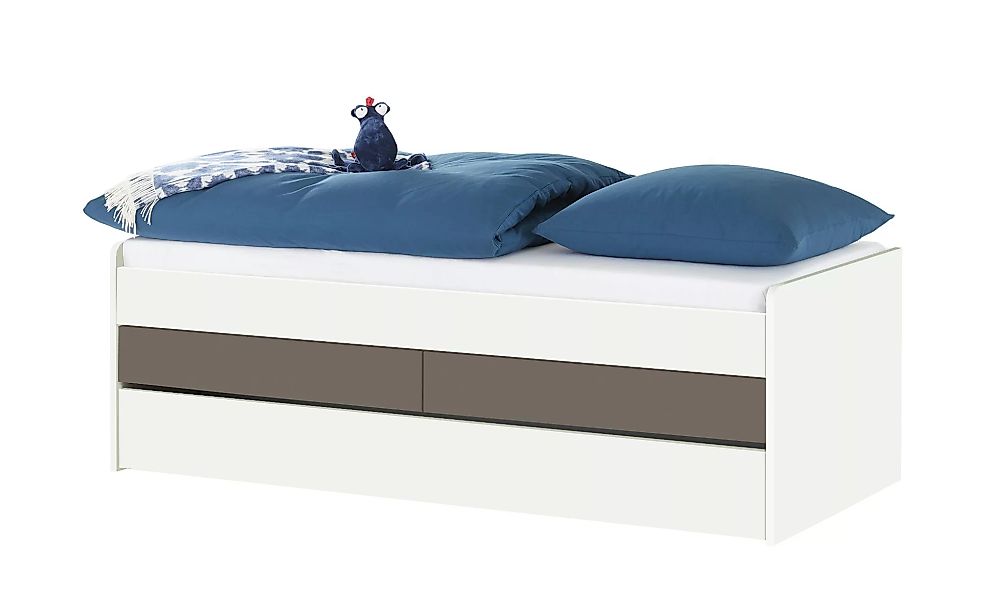 Duobett mit Stauraum  Grow Up - weiß - 97 cm - 66 cm - Betten > Bettgestell günstig online kaufen