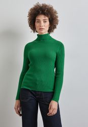 STREET ONE Rollkragenpullover mit Rippstrick-Struktur günstig online kaufen