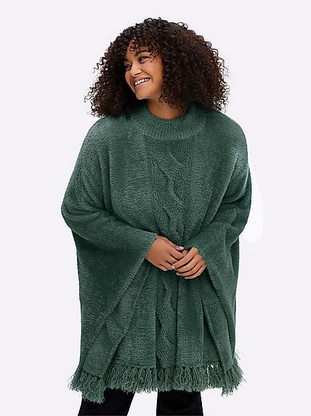 Sheego Strickponcho Strickponcho . Länge ca. 76 cm günstig online kaufen