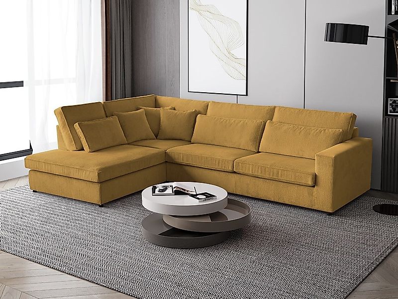 Beautysofa Ecksofa mit dekorativen Kissen PARMA, günstig online kaufen