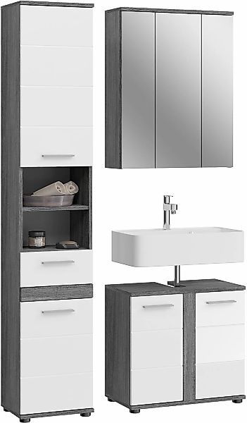 welltime Badmöbel-Set "LUCCA, 3 teilig,TOPSELLER, MDF Hochglanzfront, beste günstig online kaufen