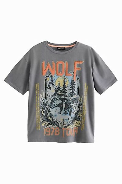 Next Print-Shirt Wolf Tour T-Shirt aus 100 % Baumwolle mit Perlen (1-tlg) günstig online kaufen