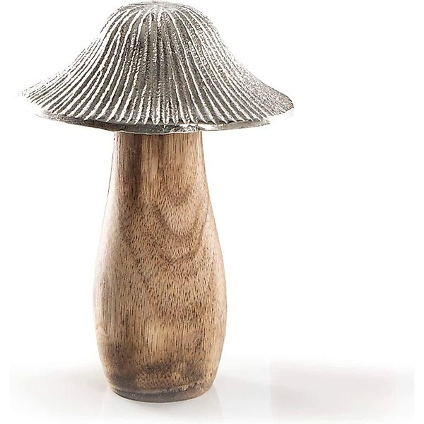 Logbuch-Verlag Dekofigur Dekofigur Pilz Silber braun günstig online kaufen