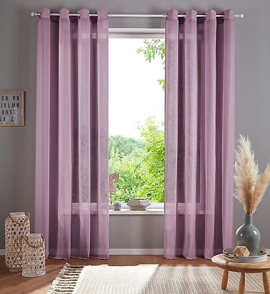 Home affaire Gardine Mara, Ösen (1 günstig online kaufen