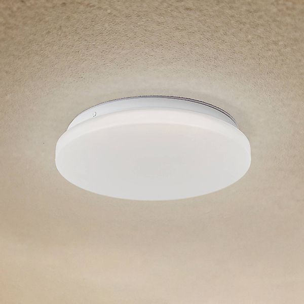 Lindby LED-Außendeckenleuchte Kirkola, 3000 K, Ø 26 cm, weiß günstig online kaufen