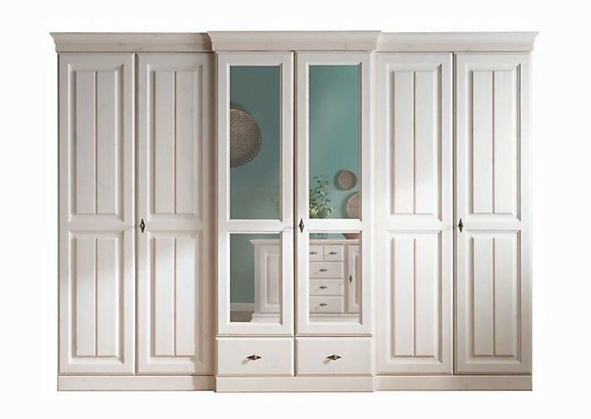 Lebenswert Kleiderschrank SZ-0111 (BxHxT: 312x228,5x67,5 cm) aus Kiefernhol günstig online kaufen