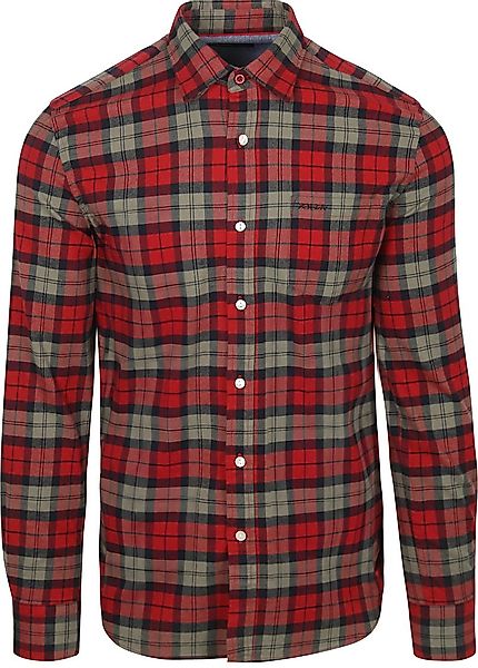 NZA Shirt Marcel Flannel Check Cherry Red - Größe M günstig online kaufen