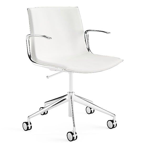 Arper CATIFA Up 6207 | Lederstuhl | Arztstuhl auf Rollen | weiß günstig online kaufen