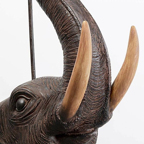 KARE Stehlampe Animal Elephant, braun, Leinen natur, 154 cm günstig online kaufen