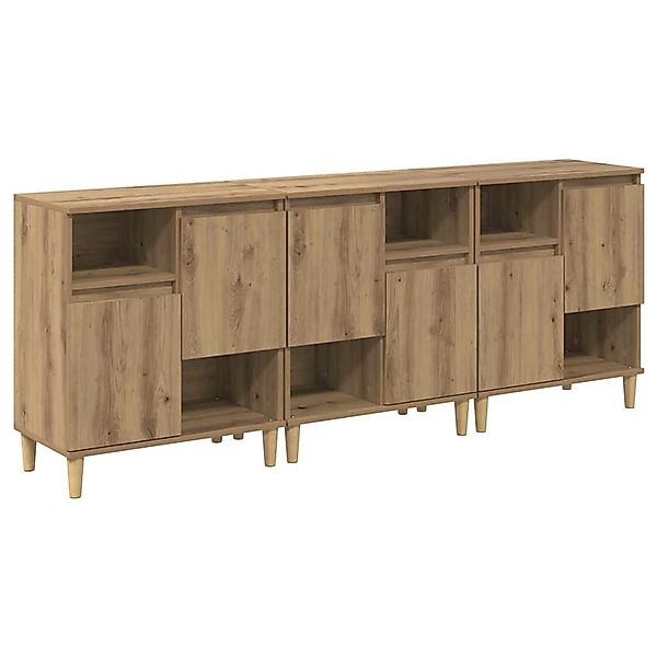 vidaXL Sideboards 3 Stk Artisan-Eiche 60 x 35 x 70 cm Holzwerkstoff 3415576 günstig online kaufen