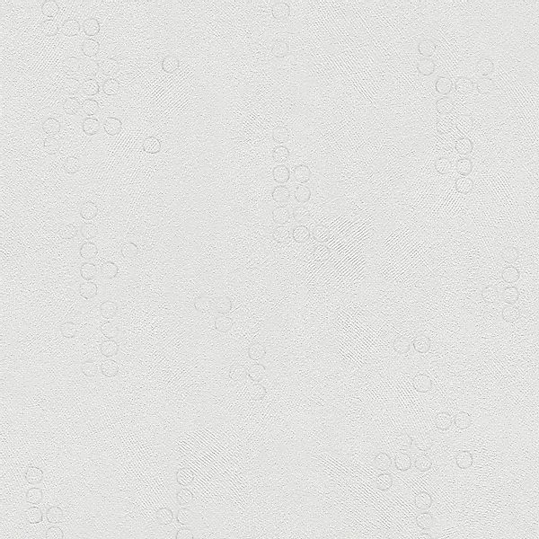 Bricoflor Weiße Vliestapete mit Kreismuster Schlichte Geometrische Tapete m günstig online kaufen