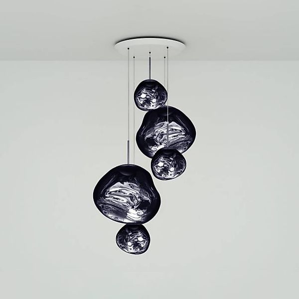 Tom Dixon Hängelampe Melt Large Round, Ø 95 cm, rauch günstig online kaufen