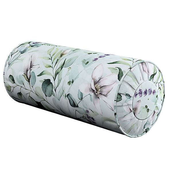 Nackenrolle mit Falten, mintgrün-weiß, Ø 20 x 50 cm, Flowers (143-66) günstig online kaufen