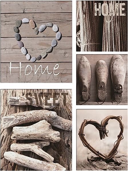 Art for the home Bild "home sweet home", (5 St.) günstig online kaufen