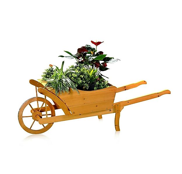 Mucola Pflanzkübel Pflanzschubkarre Blumenkarre Holzschubkarre Pflanztrog D günstig online kaufen