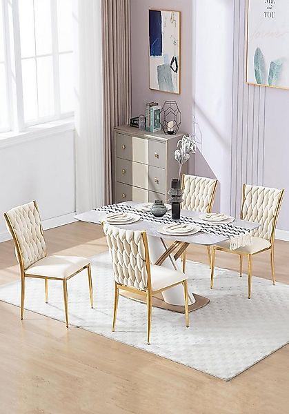 Woltu Polsterstuhl (6 St), Samt Stühle Esszimmer, Esszimmerstühle, hohe Rüc günstig online kaufen