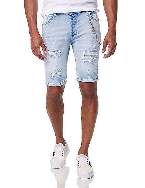 Denim House Jeansbermudas Herren Jeansshorts mit Stretch im Destroyed-Look günstig online kaufen