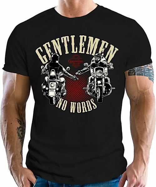 GASOLINE BANDIT® T-Shirt für Motorradfahrer und Biker: Gentlemen No Words günstig online kaufen