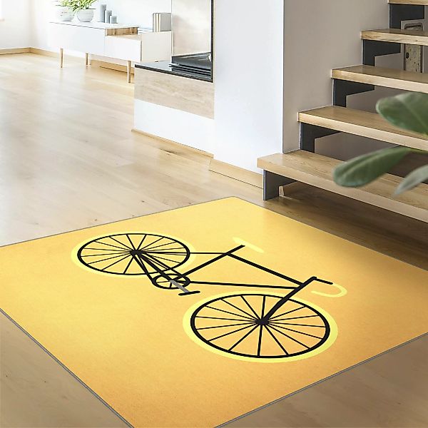 Teppich Fahrrad in Gelb günstig online kaufen