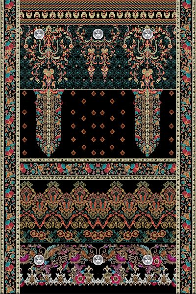 queence Garderobenleiste "Blumen", mit 6 Haken, 80 x 120 cm günstig online kaufen