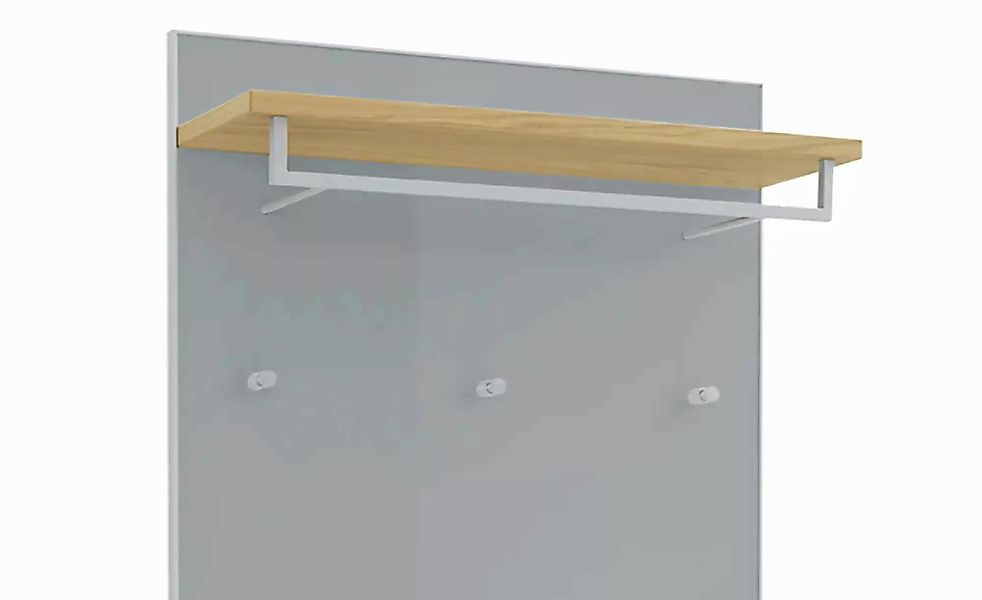 Garderobenpaneel  Xena ¦ grau ¦ Holzwerkstoff,Glas ¦ Maße (cm): B: 80 H: 10 günstig online kaufen