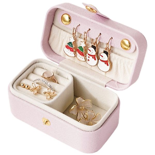 Coonoor Schmuckkasten Mini Schmuckkästchen mit separatem Ringfach, tragbar günstig online kaufen