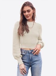 Imily Bela Sweater Damen Langarm Rundhals günstig online kaufen