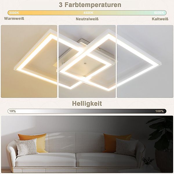 Nettlife LED Deckenleuchte Schlafzimmer RGB Dimmbar günstig online kaufen