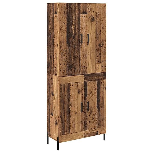 vidaXL Highboard Wandmontiert Altholz 69,5 x 34 x 180 cm Holzwerkstoff 3415 günstig online kaufen