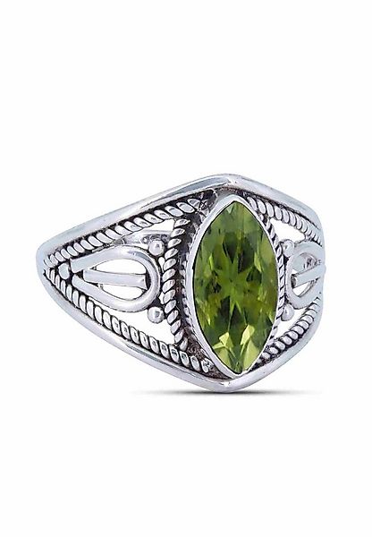 mantraroma Silberring DAHAB Ellipse aus 925 Silber mit Peridot (Ring mit Sc günstig online kaufen