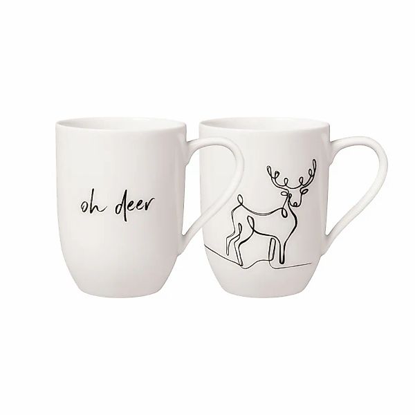 Villeroy & Boch Becher "Kaffeebecher XMAS Statement 280 ml 2er Set weiß" günstig online kaufen