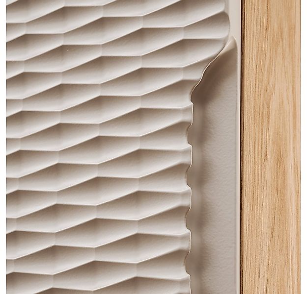 Lomadox Hängeschrank OLUO-56-BEIGE Wandschrank Badschrank, Eiche mit beige, günstig online kaufen