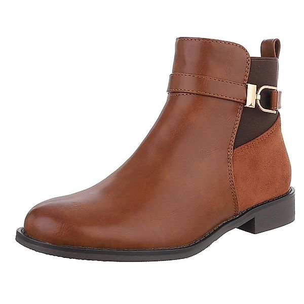 Ital-Design Elegante Damen Stiefeletten mit Schnalle günstig online kaufen