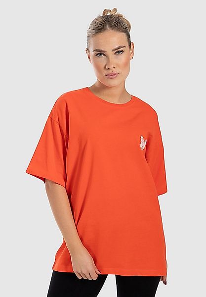 Smilodox T-Shirt Payton, Locker geschnittenes Baumwollshirt auffälliger But günstig online kaufen