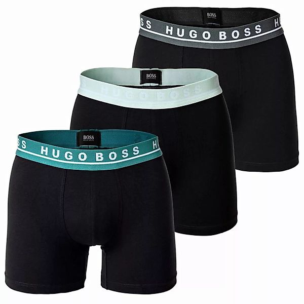 HUGO BOSS Herren Boxer Briefs, 3er Pack - Logobund, Cotton Stretch Schwarz günstig online kaufen