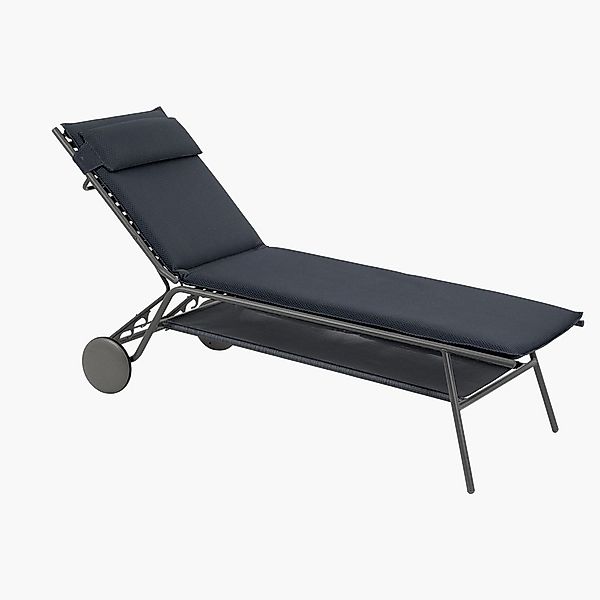 Bequeme Sonnenliege Miami II BeComfort® - verstellbar mit Rädern für die Te günstig online kaufen
