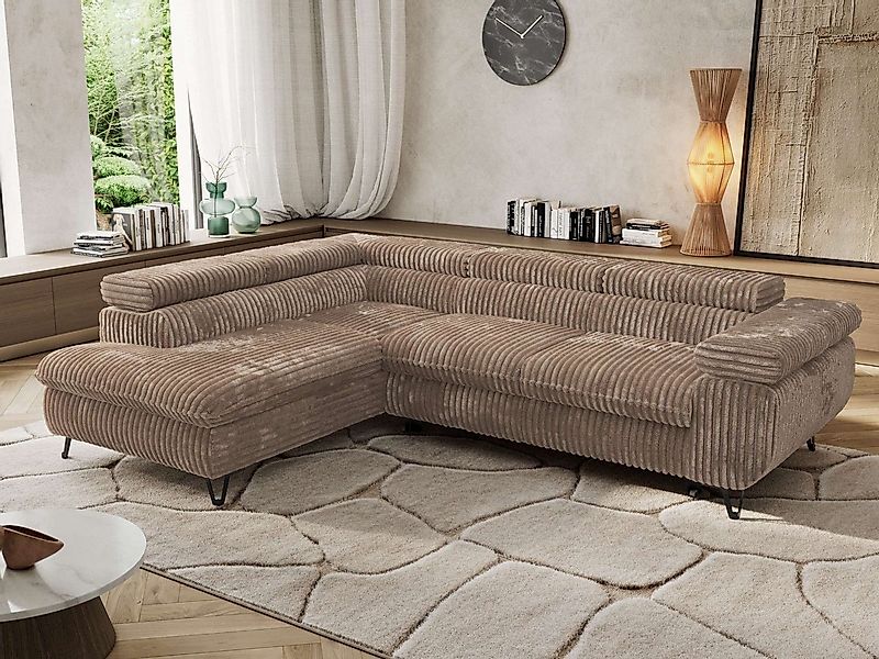 MKS MÖBEL Ecksofa PABLO L, Set, HR35-Schaum, Metallbeinen, Wellenfedern, L- günstig online kaufen