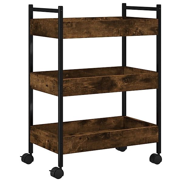 vidaXL Küchenwagen Küchenwagen Räuchereiche 50x30x70 cm günstig online kaufen