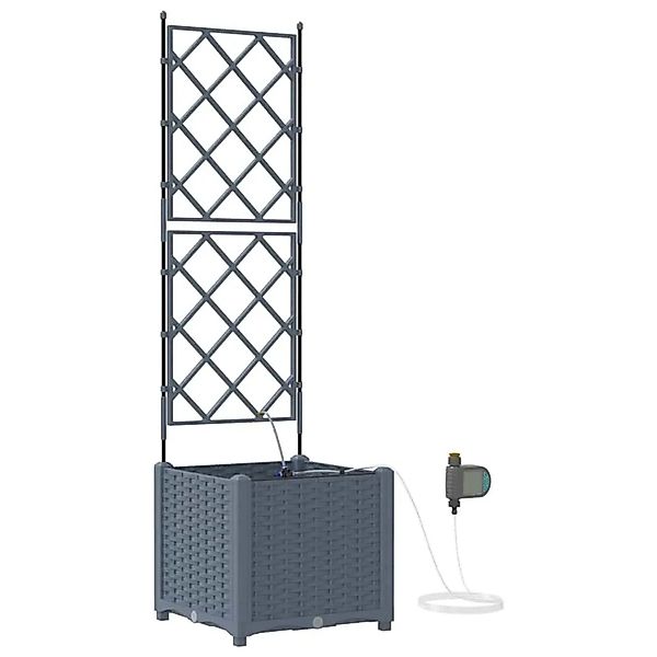 vidaXL Garten-Pflanzgefäß 2 Stk Hellgrau Stahl 42002895 günstig online kaufen