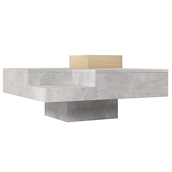 Quadratischer Couchtisch 72x72x30 cm, Designermöbel Betongrau, mit Aufbewah günstig online kaufen