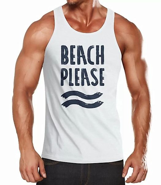 Neverless Tanktop Herren Tank-Top Beach please Muskelshirt Muscle Shirt Nev günstig online kaufen