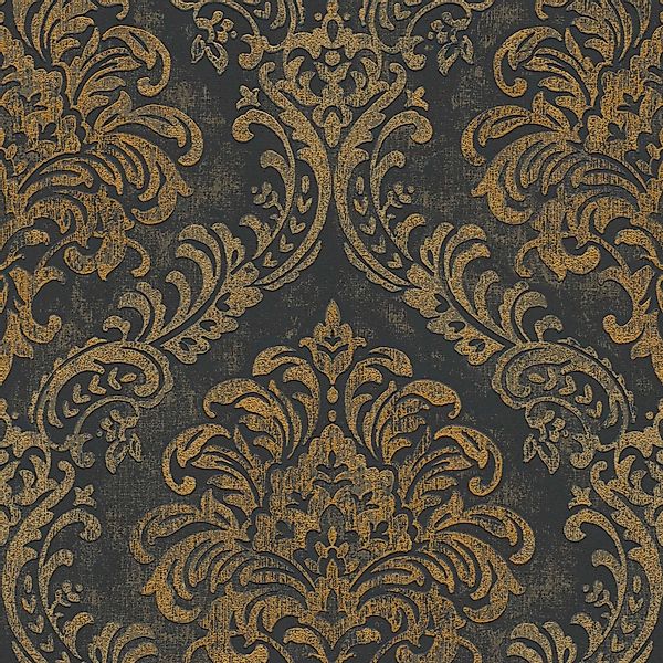Bricoflor Barock Tapete Schwarz Gold Im Vintage Stil Elegante Vliestapete m günstig online kaufen