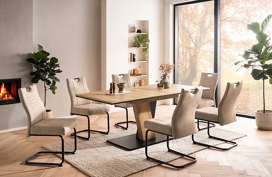 OTTO home Essgruppe ""Altona", Esstisch ausziehbar plus 6 Stühle, TOPSELLER günstig online kaufen