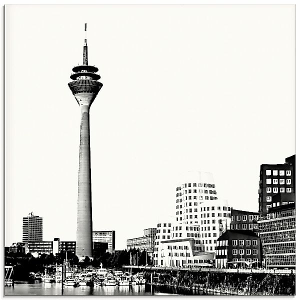 Artland Glasbild "Düsseldorf Collage Skyline 15", Deutschland, (1 St.), in günstig online kaufen