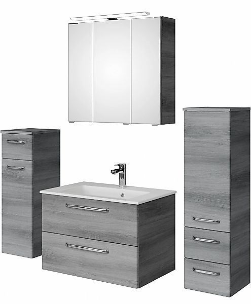 Saphir Badmöbel-Set "Badmöbel-Set Trentino 4-tlg Mineralmarmorwaschtisch,LE günstig online kaufen