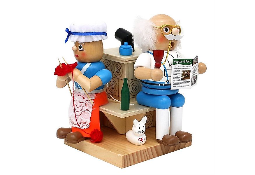 Dekohelden24 Räuchermännchen Holz Räucherfigur Oma und Opa am Kamin, Maße c günstig online kaufen