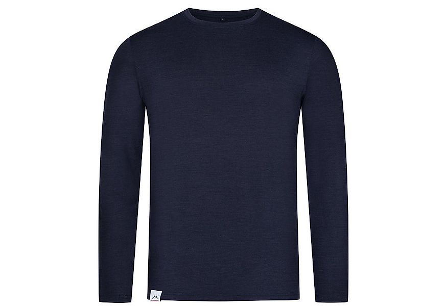 Alpenwert Langarmshirt Herren Longsleeve aus Merinowolle – atmungsaktiv & g günstig online kaufen
