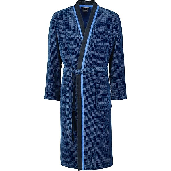 Cawö - Herren Bademantel Kimono 4839 - Farbe: blau/schwarz - 19 - M günstig online kaufen